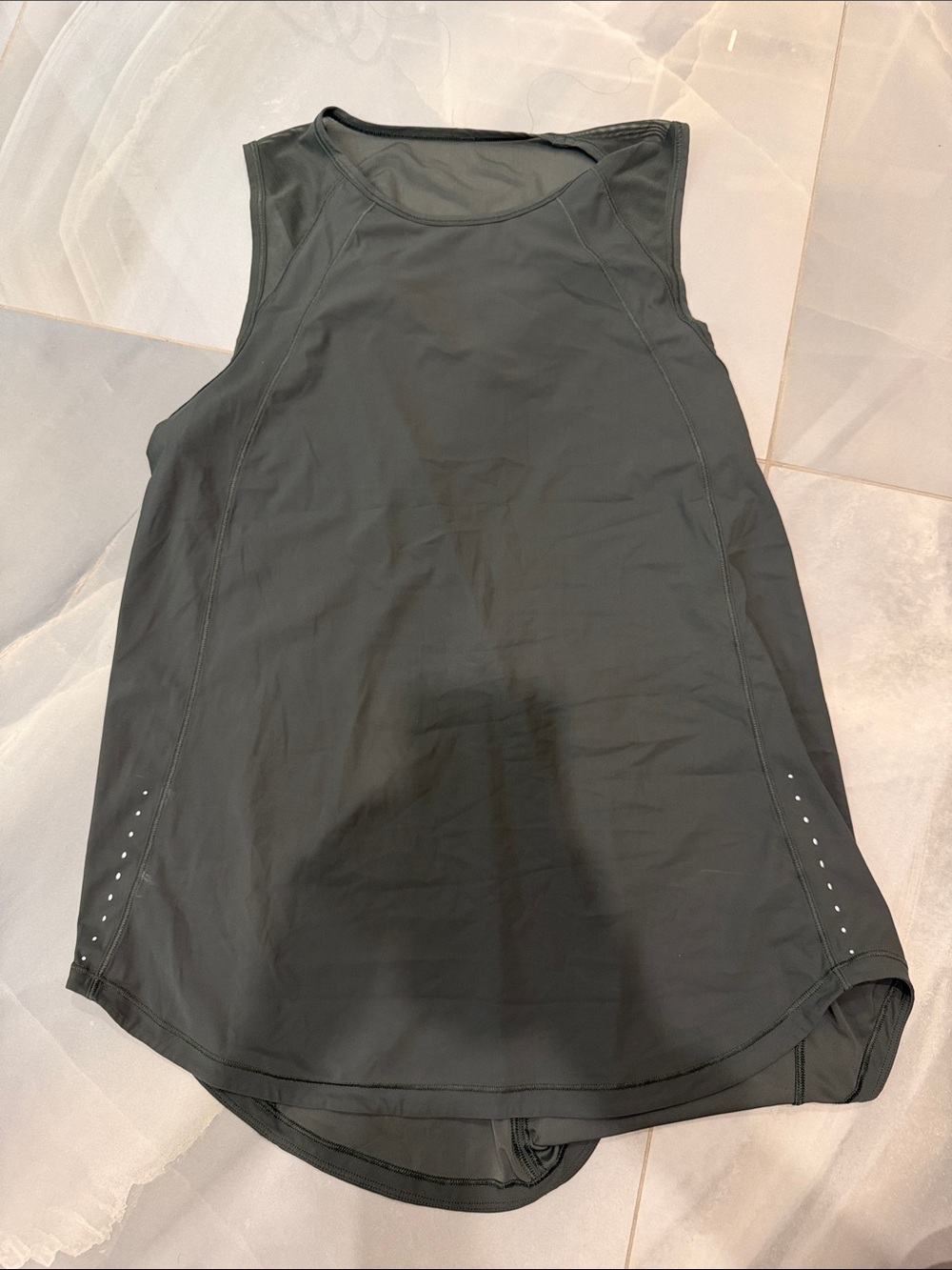 Dark Green Lululemon Performance Sleeveless Tank Top sculpt size 8